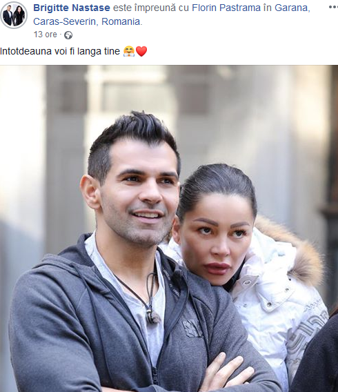 Mesajul transmis de Brigitte lui Florin Pastramă, pe contul de socializare. I-a făcut o promisiune