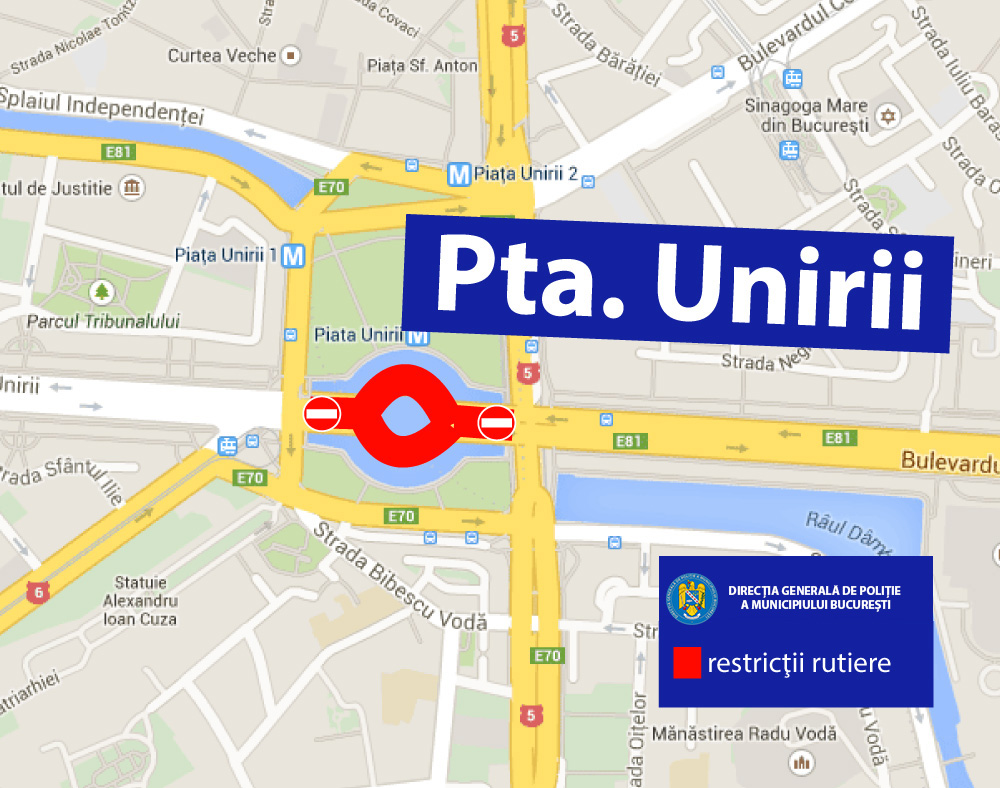 Restricții rutiere în Capitală, în următoarea săptămână, pentru desfășurarea unor evenimente culturale și începerea unor lucrări la un stadion