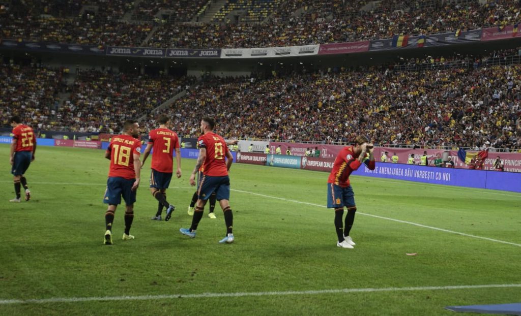 LIVE BLOG România - Spania 1-2, în preliminariile Euro 2020. Eșec după o oră catrastrofală și un final nebun. Ibericii au terminat în 10, Pușcaș a ratat remiza în prelungiri
