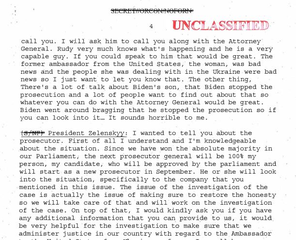 Casa Albă a publicat transcrierea convorbirii dintre Trump și Zelenski. Documentul confirmă că președintele american i-a cerut anchetarea fiului lui Joe Biden