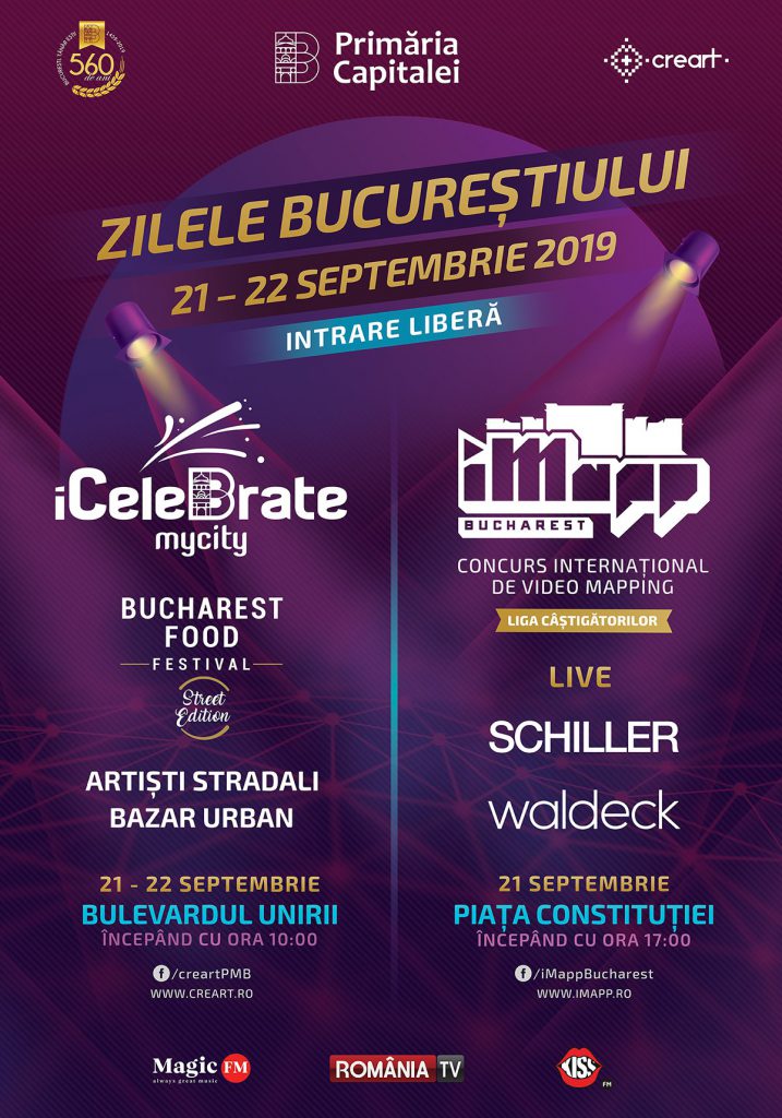 UPDATE. Zilele Bucureștiului 2019 - programul evenimentelor. Concert Schiller și iMapp