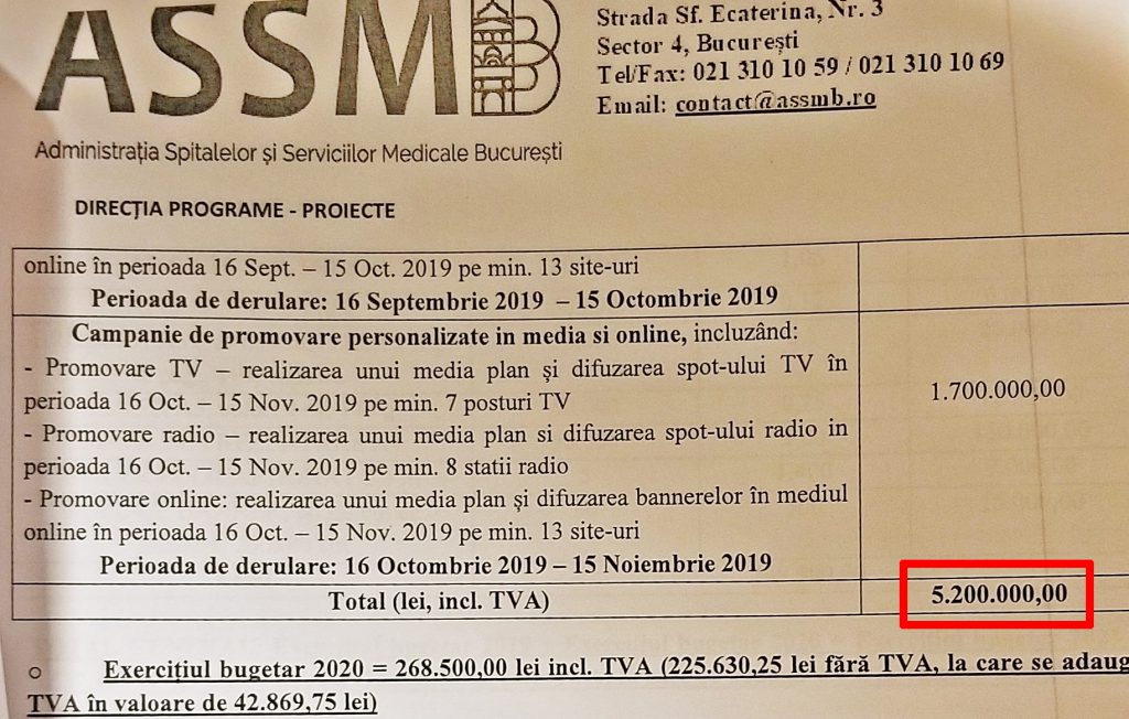 DOCUMENTE DIN PRIMĂRIE! Firea a cheltuit 1,1 milioane de euro ca să facă publicitate spitalului de copii Gomoiu, construit cu supraevaluări ”cu 2.485%”!