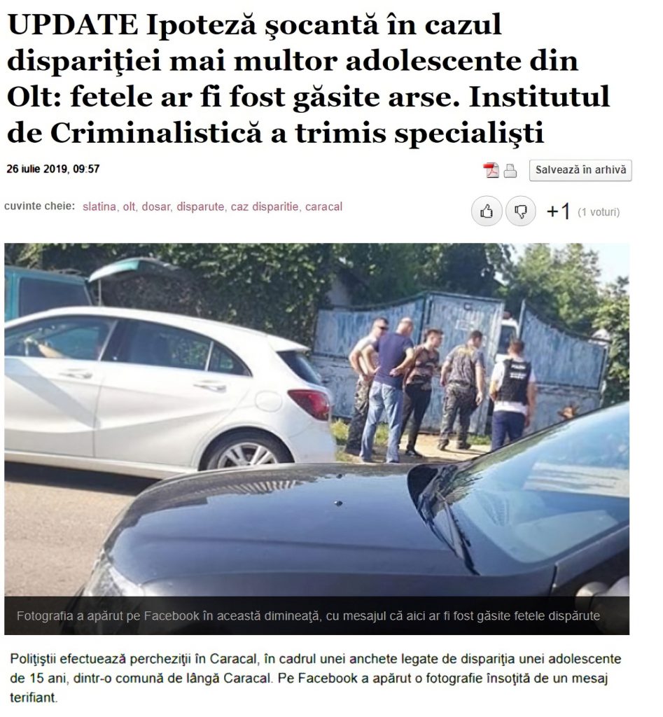 Polițistul care a anunțat primul că „fetele dispărute din Caracal au fost găsite arse” este același care a vorbit ultimul cu Alexandra de pe un număr privat!