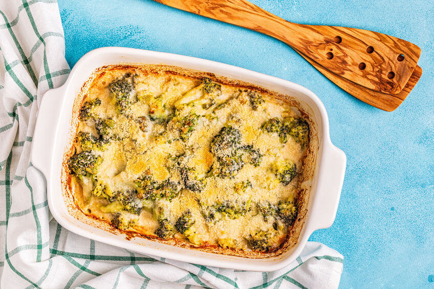 Rețetă conopidă, broccoli și ardei kapia gratinate
