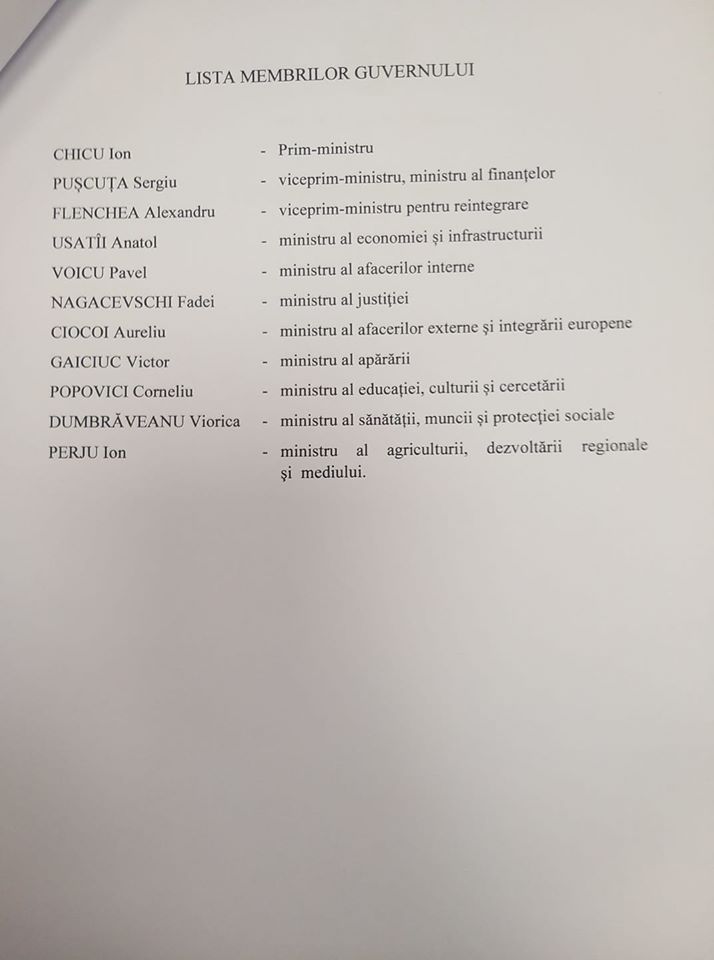 Președintele pro-rus Igor Dodon și-a impus guvernul în Republica Moldova, după excluderea pro-europenilor. Urmează federalizarea?