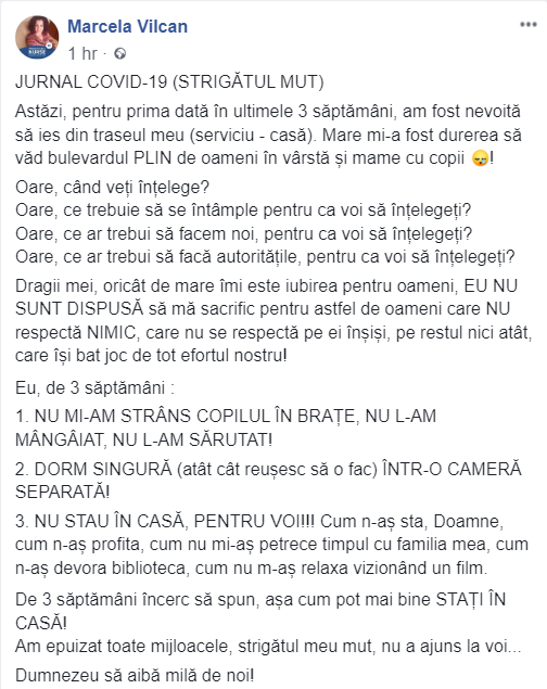 Strigătul disperat al unei asistente din Alba: „De 3 săptămâni nu mi-am strâns copilul în brațe”