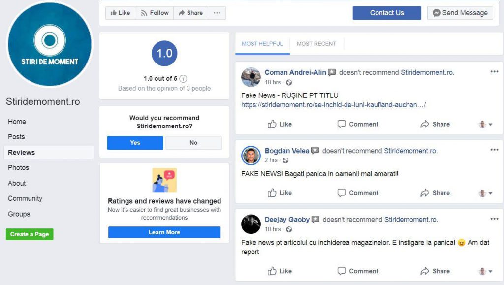 Primul site din România care va fi închis pentru că distribuie fake news. "Preia trunchiat informații pe care le titrează în formulări și exprimări alarmiste"