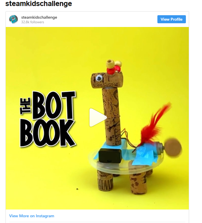 Steamkidschallenge - Conturi de Instagram cu activități pentru copii