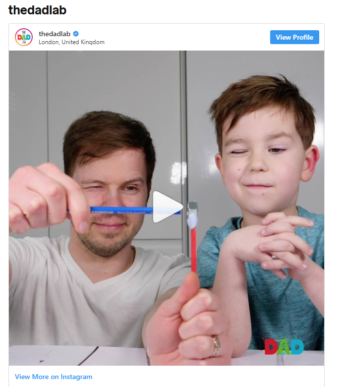 Thedadlab - conturi de Instagram educative