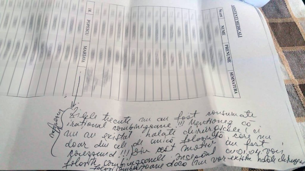 Șefa UPU de la “Sf. Ioan” către personal: “Dacă folosiți irațional combinezoanele, ajungeți la Comisia de Disciplină”