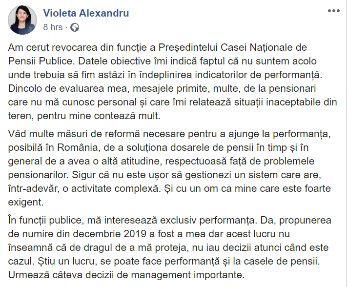 De ce a fost demis preşedintele Casei Naţionale de Pensii. Ministrul muncii: „Pensionarii îmi relatează situații inacceptabile”