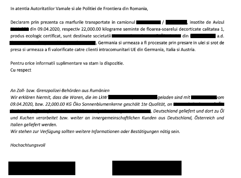 Comerţul cu cereale către UE, blocat o jumătate de zi din cauza Ordonanţei 8. Autoritățile au uitat să anunțe vameșii cum se aplică