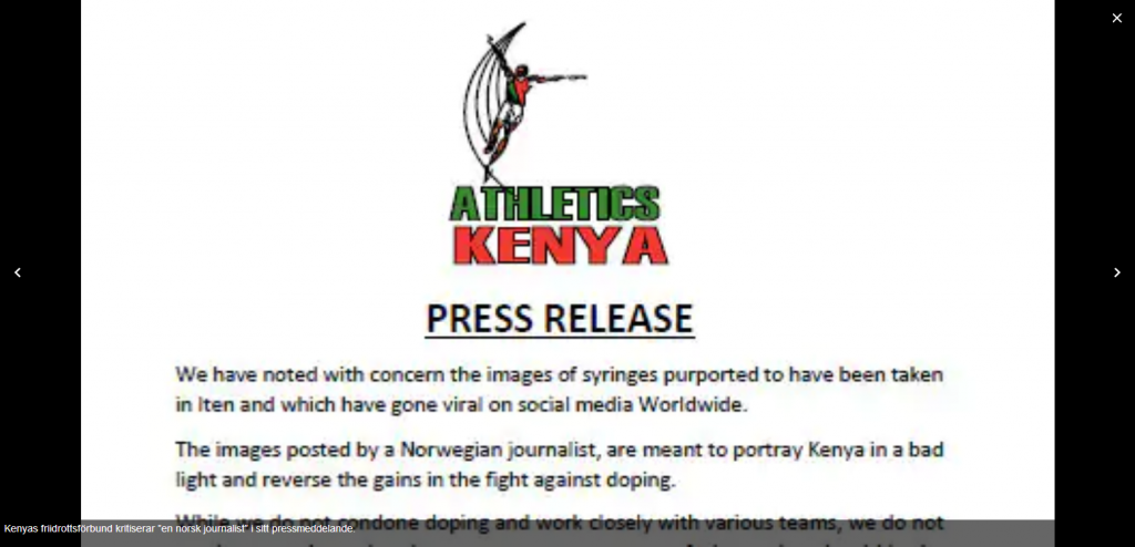 Scandal în sportul mondial. Un jurnalist norvegian susține că imaginea cu seringile abandonate este de la Iten, “Mecca” atletismului. Cum a reacționat federația kenyană și ce declară ziaristul