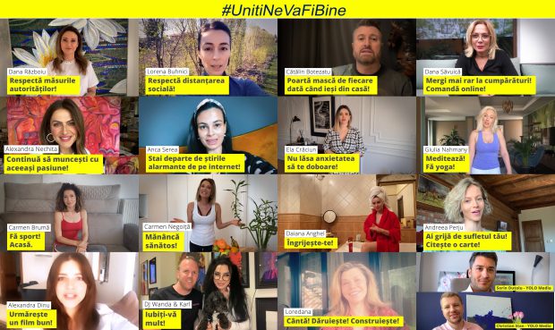 15 vedete transmit recomandări pentru o izolare la domiciliu eficientă, în campania #UnițiNeVaFiBine