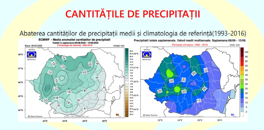 Prognoza meteo în intervalul 1-29 iunie. Care vor fi valorile termice