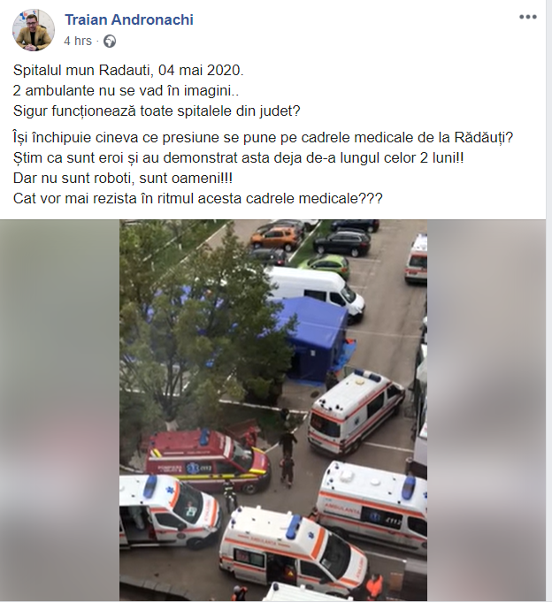 Spitalul din Rădăuți, ”sufocat” de pacienți. Managerul spitalului: Nu vom mai face față. Medicii nu sunt roboți