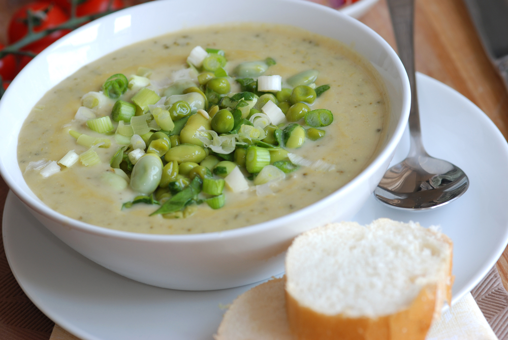 Supă cu edamame