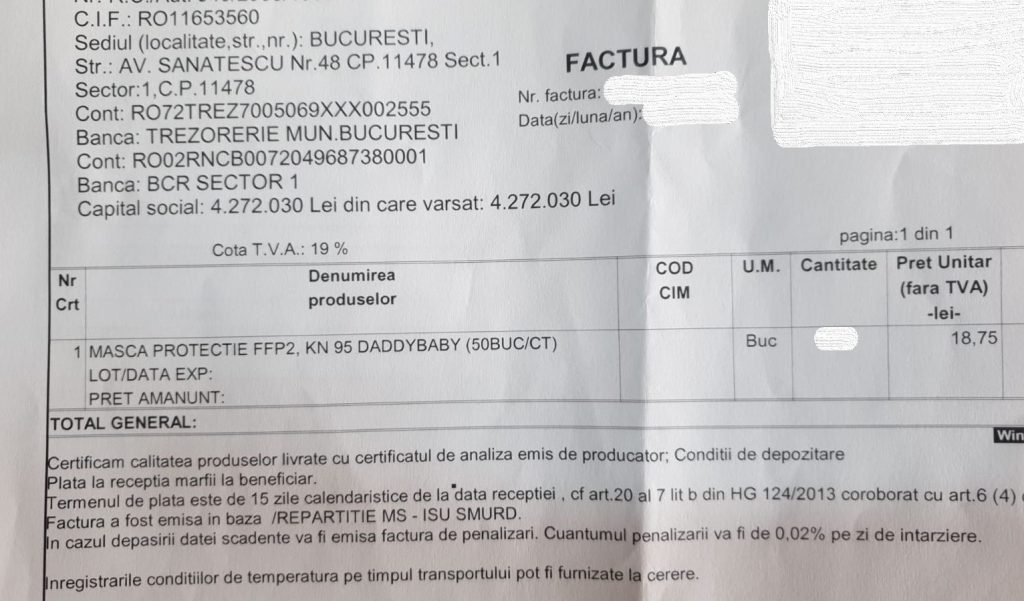 EXCLUSIV: Importatorul celor 1,2 milioane de măști COVID periculoase, distribuite de Unifarm în 113 spitale din toată România, a avut firmă offshore cu Streinu-Cercel