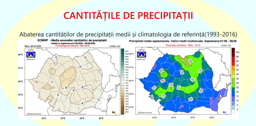 Prognoza meteo în intervalul 1-29 iunie. Care vor fi valorile termice