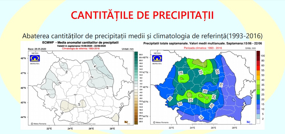 Prognoza meteo în intervalul 1-29 iunie. Care vor fi valorile termice