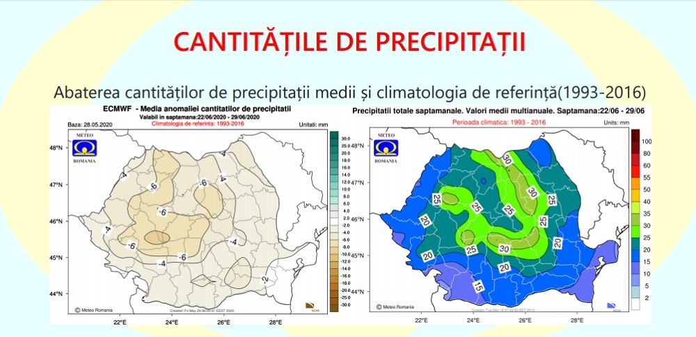 Prognoza meteo în intervalul 1-29 iunie. Care vor fi valorile termice