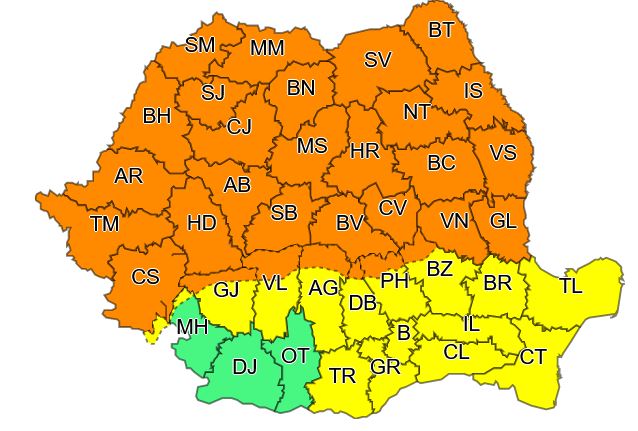 Cod Portocaliu De Furtuni PanÄƒ MarÈ›i DimineaÈ›Äƒ In JumÄƒtate Din Romania Libertatea