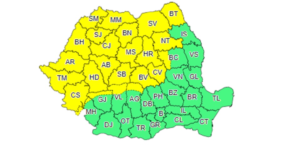 România, împărțită între caniculă și furtuni. Noi atenționări emise de meteorologi