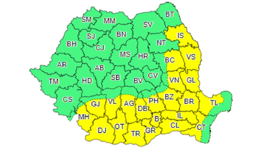 România, împărțită între caniculă și furtuni. Noi atenționări emise de meteorologi