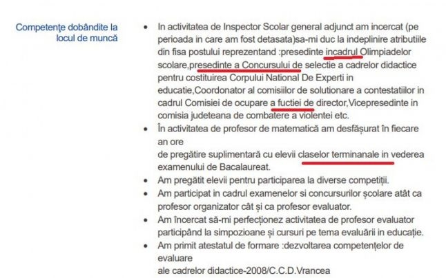 Șefa Inspectoratului Școlar Vrancea și-a șters CV-ul de pe site-ul instituției, după ce documentul plin de greșeli gramaticale a fost făcut public