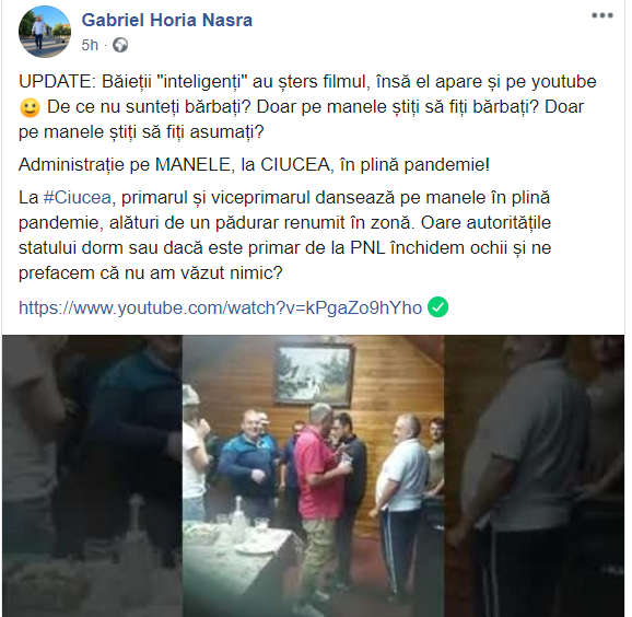 VIDEO | Reacția unui primar din Cluj, după ce a fost filmat la o petrecere cu manele: “Duşmanii politici au postat filmarea, contracandidatul meu de la PSD”