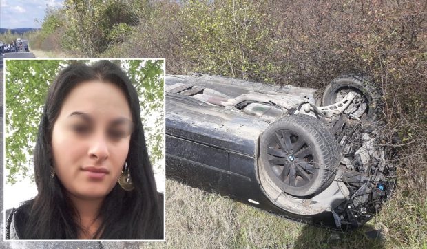 Adela a murit la 30 de ani, după ce s-a răsturnat cu BMW-ul, cu viteză, pe o șosea din Caraș-Severin / VIDEO