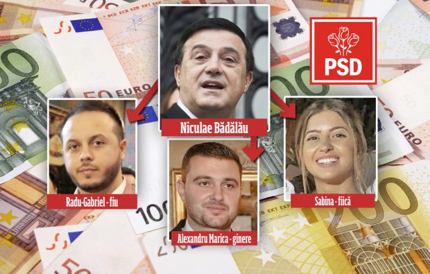 Fiul, fiica și ginerele vicepreședintelui Curții de Conturi Niculae Bădălău fac afaceri cu statul, iar contractele sunt verificate tot de membri ai PSD
