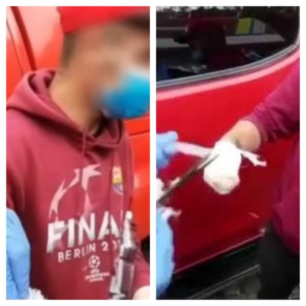 VIDEO | Un bărbat care pretindea că și-a pierdut degetele le cerea bani oamenilor aflați la pelerinaj în București. Cum a fost demascat