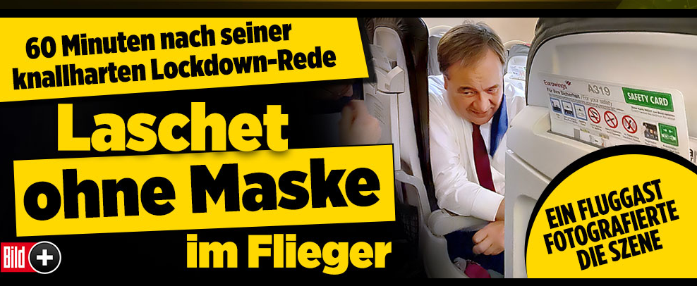 Scandal în Germania, după ce premierul landului Renania de Nord a fost fotografiat în avion fără mască de protecție