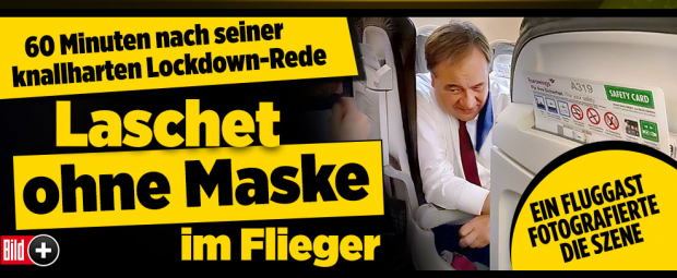 Scandal în Germania, după ce premierul landului Renania de Nord a fost fotografiat în avion fără mască de protecție