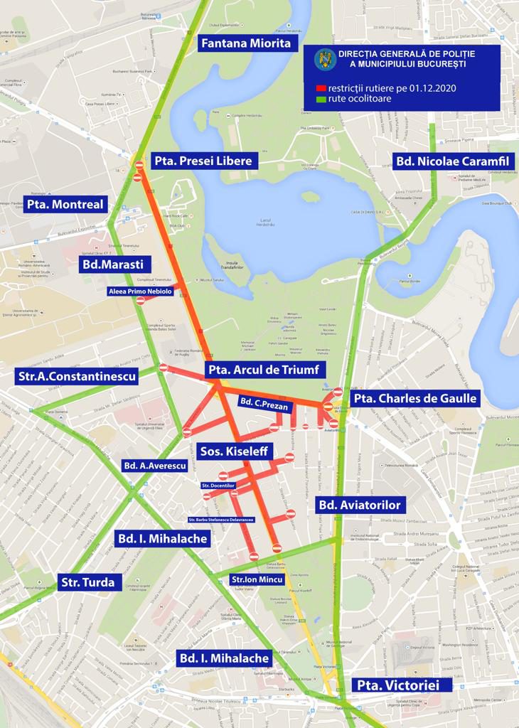 Ziua Națională, marcată la Arcul de Triumf printr-o ceremonie de 25 de minute, fără public