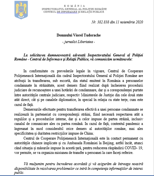 Marius Balo, profesorul închis de 7 ani în China, intră în greva foamei. Cătălin Predoiu, ministrul justiţiei: “A avut un ghinion teribil”