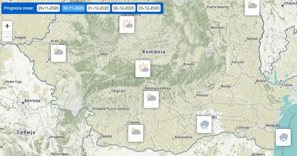 Luni e așteptată prima ninsoare în București. Vine un val de frig