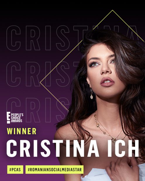 Cristina Ich a fost votată ”Romanian Social Media Star of 2020” la E! People’s Choice Awards (PUBLICITATE)