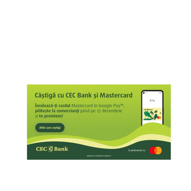 (Publicitate) CEC Bank lansează campania #CECtePremiaza  pentru posesorii de carduri Mastercard