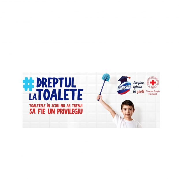 (Publicitate) Gata cu toaleta în curtea școlii. O nouă toaletă modernă construită la o școală rurală din România, prin programul „Domestos susține igiena în școli”