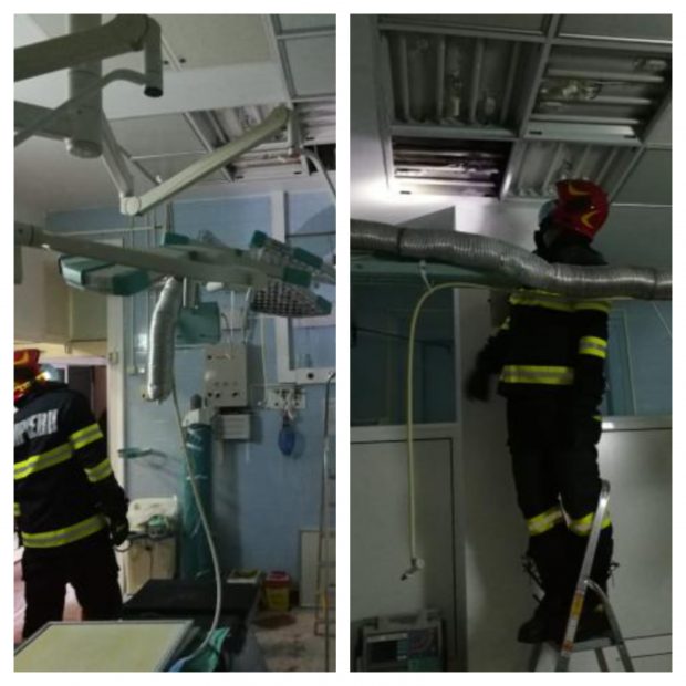 Foc în blocul operator al Institutului de Urologie din Cluj, în timp ce un pacient se afla în salon. Institutul nu are aviz ISU