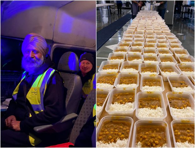 Mobilizare impresionantă pentru a-i ajuta pe șoferii blocați în Marea Britanie. Sute de porții de mâncare, pregătite de o comunitate Sikh