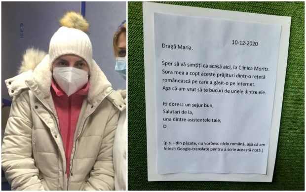 Gest impresionant pentru Măriuca la sosirea în Germania. Fata arsă de criminal, așteptată cu prăjituri și un mesaj în română