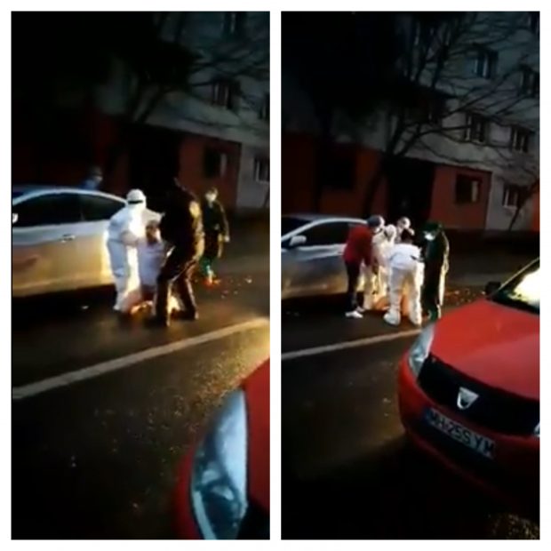 VIDEO | Imagini incredibile, surprinse în Mehedinți. Un pacient infectat cu COVID a fugit din spital. Bărbatul a fost găsit pe stradă de medici