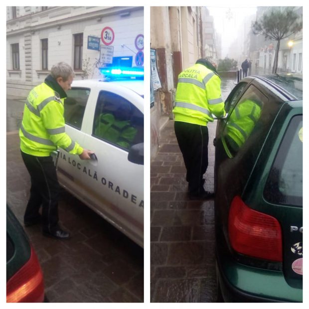 Polițist local din Oradea, fotografiat fără mască de protecție. Agentul, anchetat de superiori