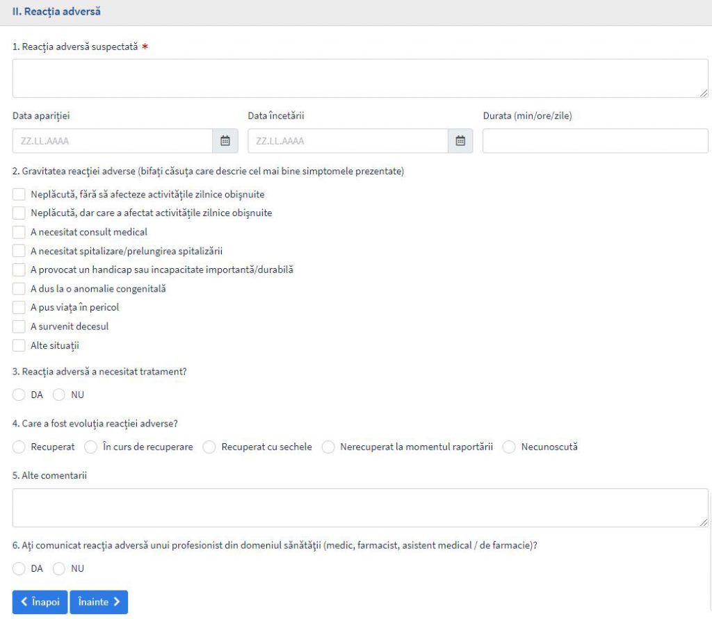 Formularele pe care pacienții trebuie să le completeze dacă au reacții adverse la vaccinul anti-COVID