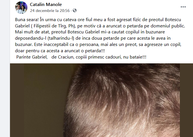 Preot din Prahova acuzat că a agresat un copil de 6 ani: „L-a căutat și prin buzunare!”. Poliția s-a autosesizat