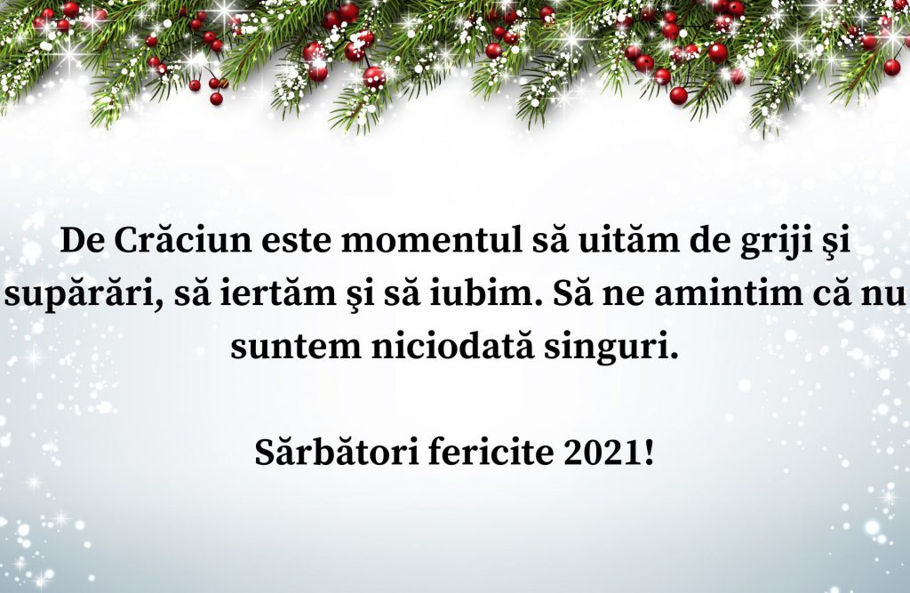 Urări pentru sărbători fericite 2021
