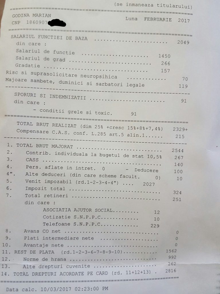 Ce salariu are Marian Godină. Anunțul făcut pe blog de polițistul brașovean
